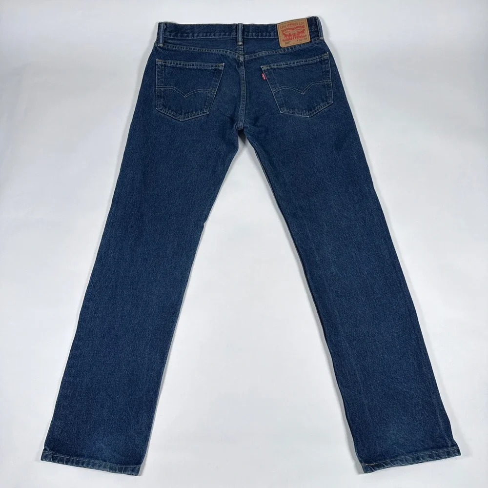 Levis 505 Jeans‎ Mens 34x34 Blue Regular Fit Straight Leg Denim Classic Casual